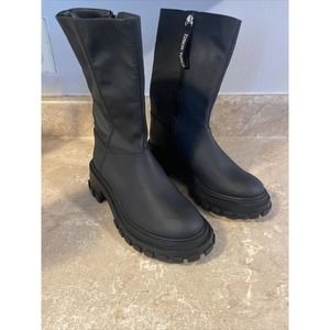 Schutz Womens Juany Zipper Lugged Sole Mid-Calf Boots Shoes Size 6.5